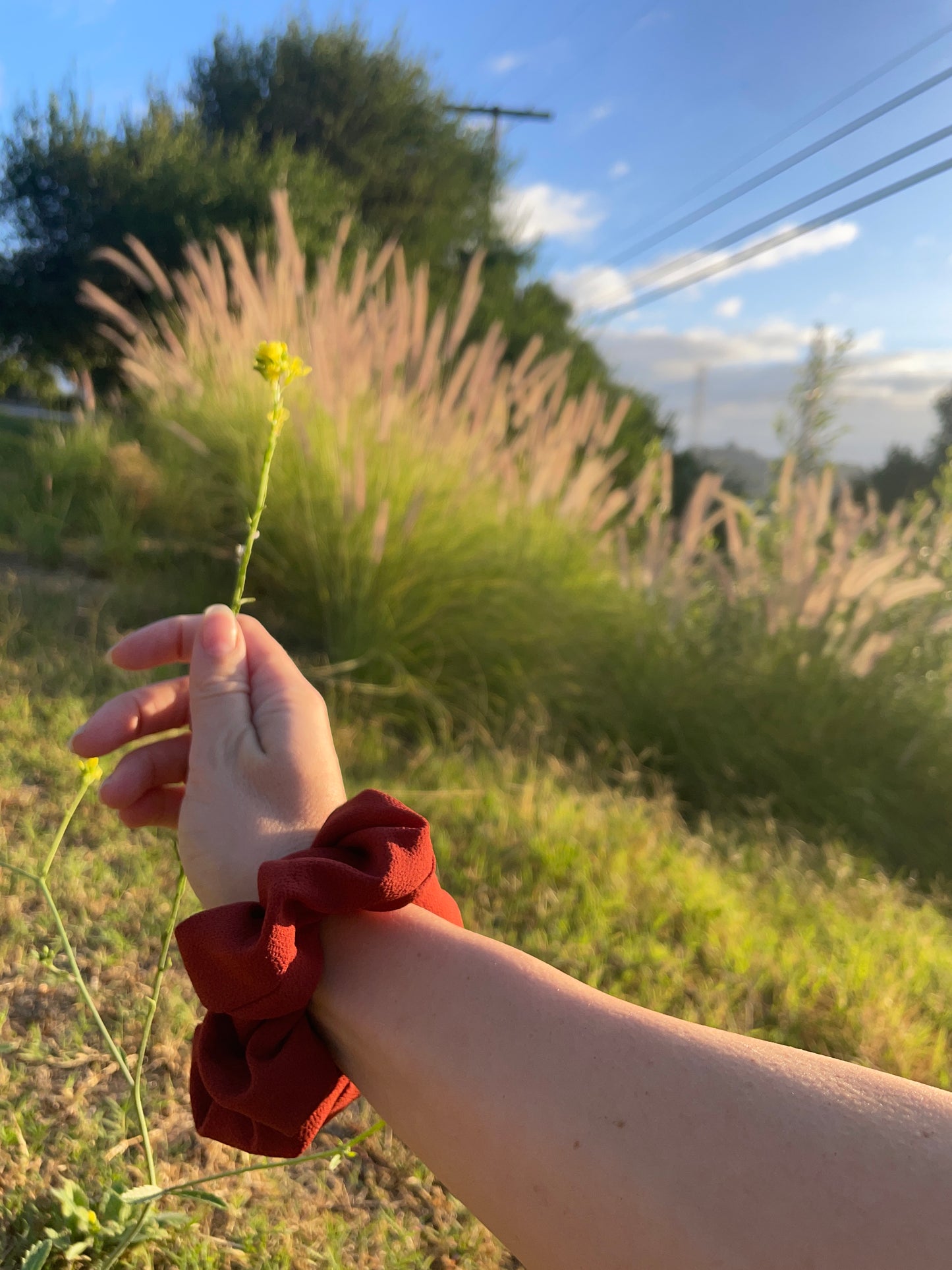 Oak Leaf Scrunchie