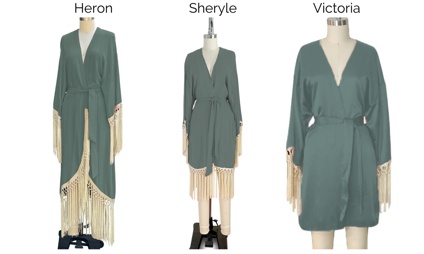 Fern/Olive Green Robes 2 Styles All Sizes SAMPLE SALE