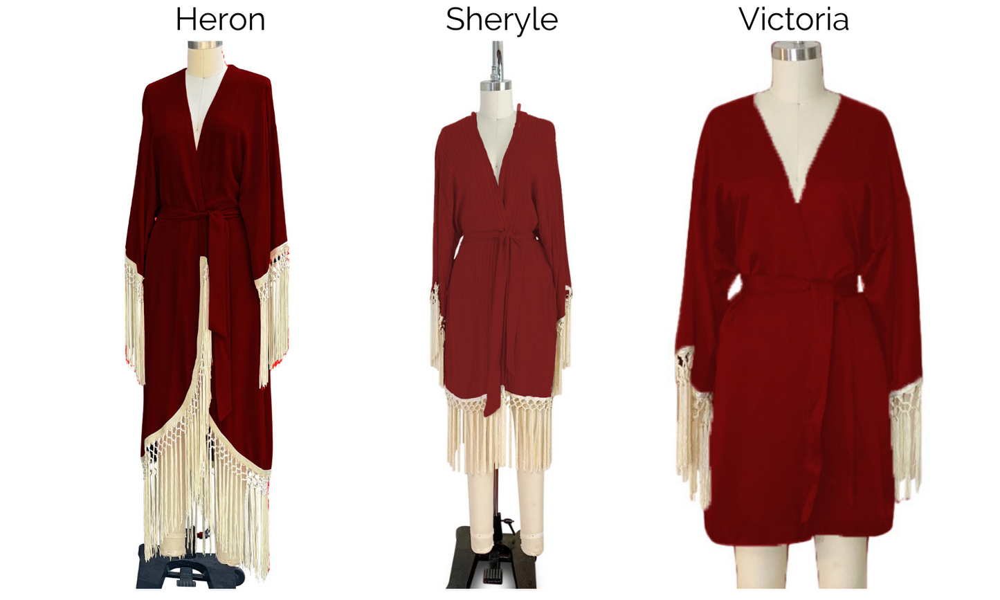Dahlia Robes 2 Styles All Sizes SAMPLE SALE