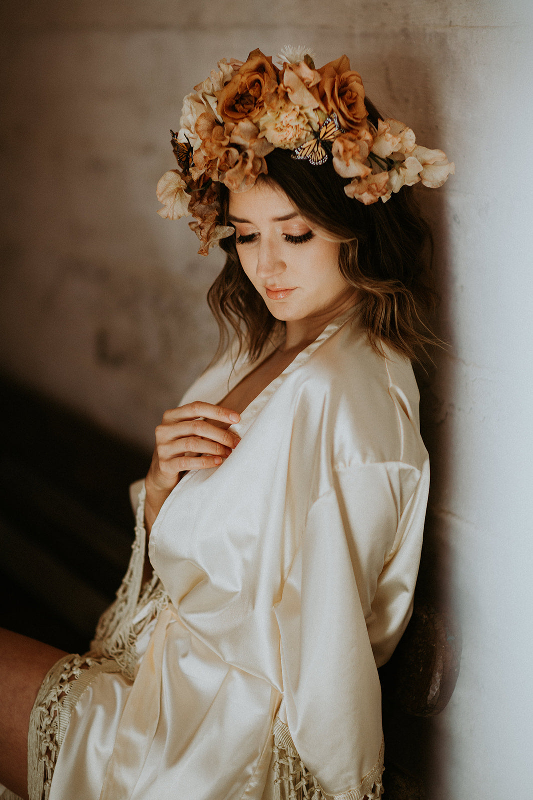 Bridal Robe 'Heron' in Vendela Satin MADE TO ORDER