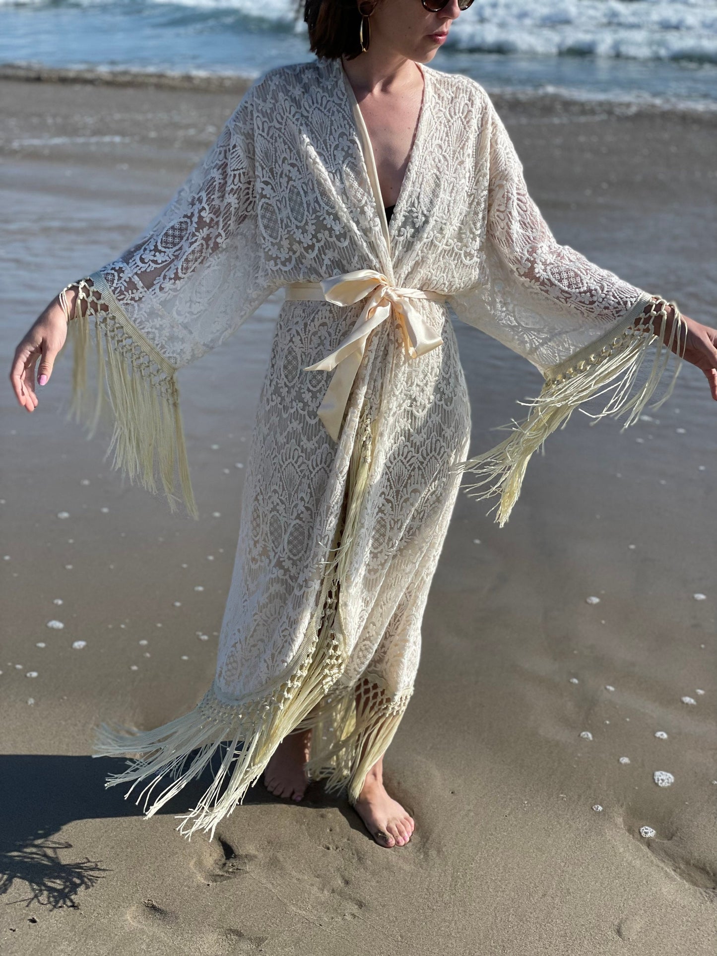 Lace Bridal Robe 'Athena' SAMPLE SALE