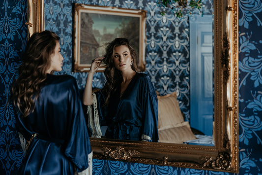 Blue Lady Navy Heron Robes SAMPLE SALE
