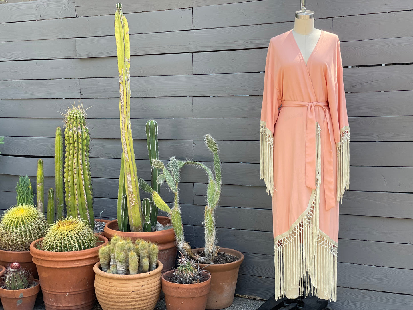 Finesse Satin Heron Robe OS Fits (S-XL) SAMPLE SALE