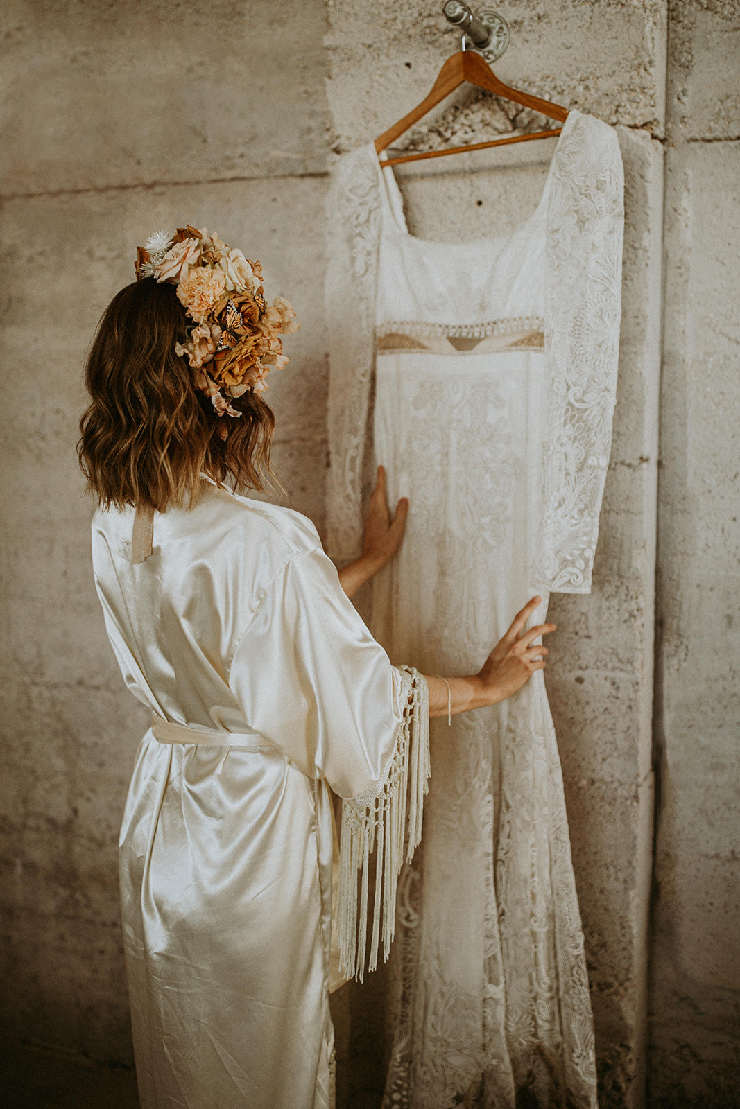 Bridal Robe 'Heron' in Vendela