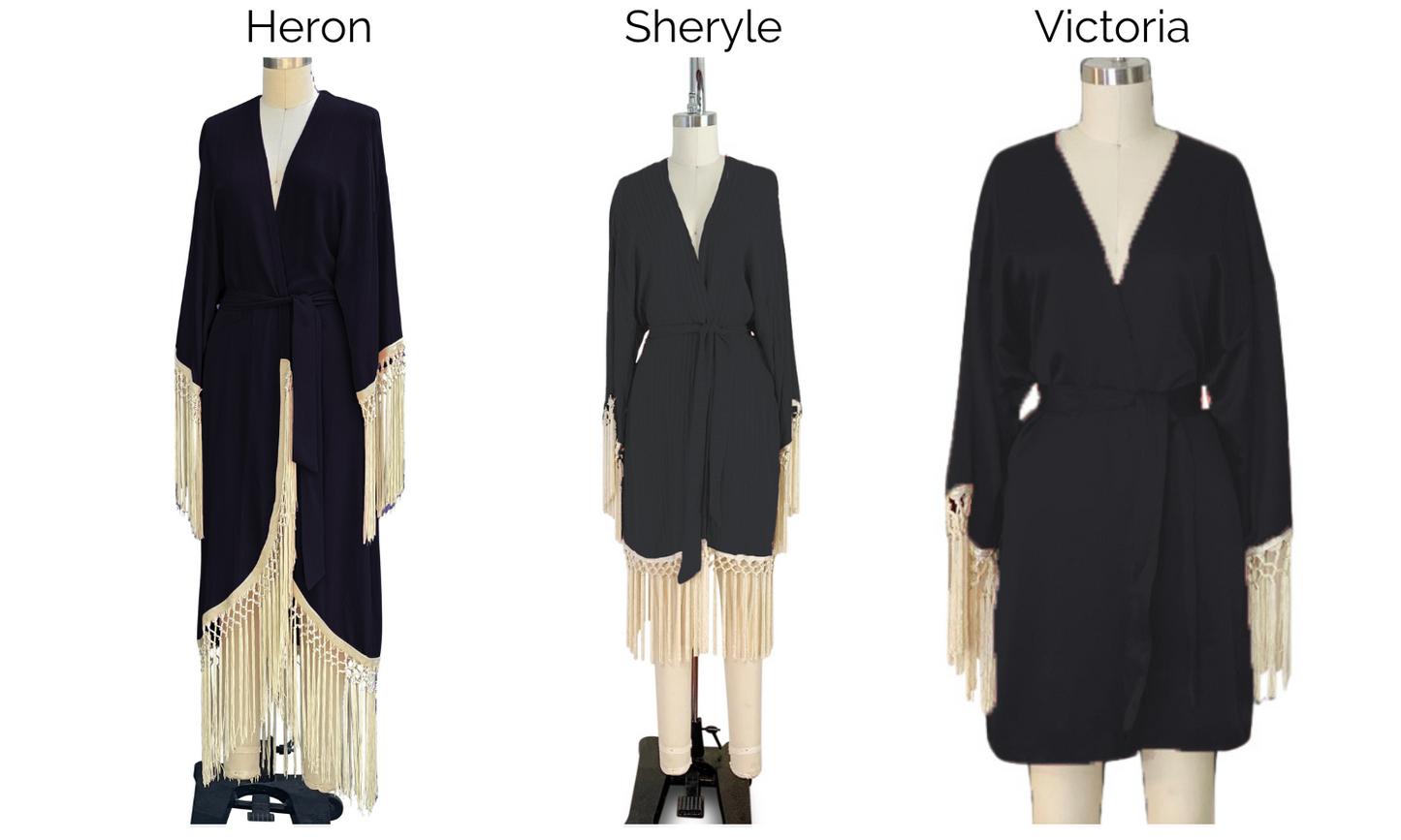 'Viola Midnight' Black Robes